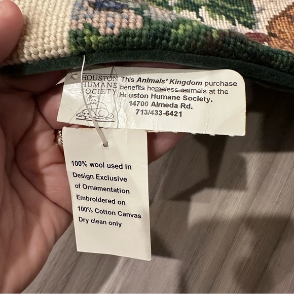 Vintage Woolen Needlepoint Christmas Stocking - Picture 3 of 5